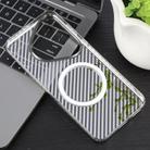 For Huawei Pura 70 6D Plated Carbon Fiber Clear Magsafe PC Phone Case(Starlight Silver) - 3