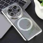 For Xiaomi 14 Ultra 6D Plated Carbon Fiber Clear Magsafe PC Phone Case(Starlight Silver) - 2