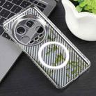For Xiaomi 14 Ultra 6D Plated Carbon Fiber Clear Magsafe PC Phone Case(Starlight Silver) - 3