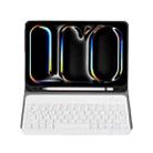 For iPad Pro 11 2024 A13B Lambskin Texture Bluetooth Touch Keyboard Leather Tablet Case with Pen Slot(Rose Gold) - 2