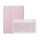 For iPad Pro 11 2024 A13B Lambskin Texture Bluetooth Touch Keyboard Leather Tablet Case with Pen Slot(Pink) - 2