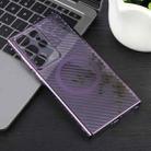 For Samsung Galaxy S24 Ultra 5G 6D Plated Carbon Fiber Clear Magsafe PC Phone Case(Aurora Purple) - 2