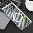For Samsung Galaxy S24 Ultra 5G 6D Plated Carbon Fiber Clear Magsafe PC Phone Case(Titanium Grey) - 3