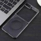 For Samsung Galaxy Z Flip6 6D Plated Carbon Fiber Clear Magsafe PC Phone Case(Starry Black) - 2