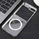 For Samsung Galaxy Z Flip6 6D Plated Carbon Fiber Clear Magsafe PC Phone Case(Starry Black) - 3