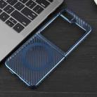 For Samsung Galaxy Z Flip6 6D Plated Carbon Fiber Clear Magsafe PC Phone Case(Dream Blue) - 2