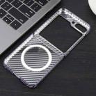 For Samsung Galaxy Z Flip5 6D Plated Carbon Fiber Clear Magsafe PC Phone Case(Aurora Purple) - 3