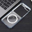 For Samsung Galaxy Z Flip5 6D Plated Carbon Fiber Clear Magsafe PC Phone Case(Dream Blue) - 3
