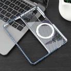 For Samsung Galaxy Z Fold5 6D Plated Carbon Fiber Clear Magsafe PC Phone Case(Dream Blue) - 3