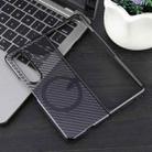 For Samsung Galaxy Z Fold4 6D Plated Carbon Fiber Clear Magsafe PC Phone Case(Starry Black) - 2
