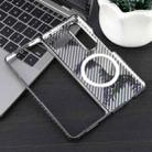 For Samsung Galaxy Z Fold4 6D Plated Carbon Fiber Clear Magsafe PC Phone Case(Starry Black) - 3