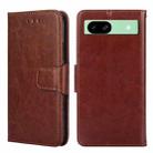 For Google Pixel 8a Crystal Texture Leather Phone Case(Brown) - 1