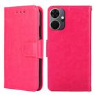 For Itel P55+ 4G Crystal Texture Leather Phone Case(Rose Red) - 1