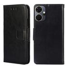 For Itel P55+ 4G Crystal Texture Leather Phone Case(Black) - 1