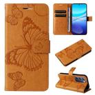For vivo Y200e 5G Global / V30 Lite India 3D Butterfly Embossed Flip Leather Phone Case(Yellow) - 1