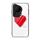 For Huawei Pura 70 Ultra Colorful Painted Glass Phone Case(Love) - 1