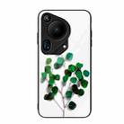 For Huawei Pura 70 Ultra Colorful Painted Glass Phone Case(Sapling) - 1