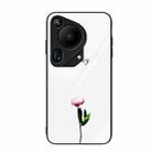 For Huawei Pura 70 Ultra Colorful Painted Glass Phone Case(A Flower) - 1