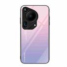 For Huawei Pura 70 Ultra Colorful Painted Glass Phone Case(Purple Sky) - 1