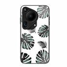 For Huawei Pura 70 Ultra Colorful Painted Glass Phone Case(Banana Leaf) - 1