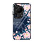 For Huawei Pura 70 Ultra Colorful Painted Glass Phone Case(Flower) - 1