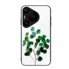For Huawei Pura 70 Colorful Painted Glass Phone Case(Sapling) - 1