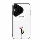 For Huawei Pura 70 Colorful Painted Glass Phone Case(A Flower) - 1