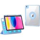 For iPad 10th Gen 10.9 2022 Rotatable Magnetic Detachable Leather Tablet Case with Pen Slot(Blue) - 1