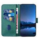 For Motorola Moto G 2025 YX0070 Carbon Fiber Buckle Leather Phone Case with Lanyard(Dark Green) - 3