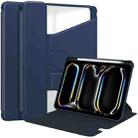 For iPad Pro 13 2024 Transparent Rotation Smart Leather Tablet Case(Dark Blue) - 1