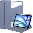 For iPad Air 13 2024 Transparent Rotation Smart Leather Tablet Case(Lavender) - 1