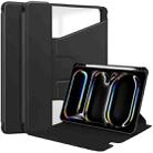 For iPad Pro 11 2024 Transparent Rotation Smart Leather Tablet Case(Black) - 1