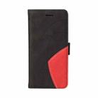 For iPhone SE 2024 Dual-color Splicing Flip Leather Phone Case(Black) - 2