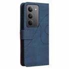 For Realme 14x 5G Dual-color Splicing Flip Leather Phone Case(Blue) - 3