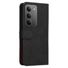 For Realme 14x 5G Dual-color Splicing Flip Leather Phone Case(Black) - 3