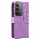 For Realme 14x 5G Dual-color Splicing Flip Leather Phone Case(Purple) - 3