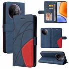 For vivo Y39 5G Global Dual-color Splicing Flip Leather Phone Case(Blue) - 1
