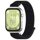 For Huawei Watch Fit3 Nylon Loop Hook and Loop Fastener Watch Band(Official Black) - 1