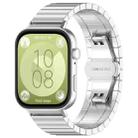 For Huawei Watch Fit3 One Bead Stainless Steel Watch Band(Silver) - 1