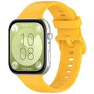 For Huawei Watch Fit3 Colorful Buckle Silicone Sports Watch Band(Yellow) - 1