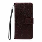 For Realme 14x 5G Global Embossed Sunflower Pattern Flip Leather Phone Case(Brown) - 2