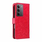 For Realme 14x 5G Global Embossed Sunflower Pattern Flip Leather Phone Case(Red) - 3