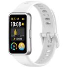 For Huawei Band 9 / 9 NFC / 8 / 8 NFC Nail Button Glossy Silicone Watch Band(White) - 1