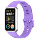 For Huawei Band 9 / 9 NFC / 8 / 8 NFC Nail Button Glossy Silicone Watch Band(Purple) - 1