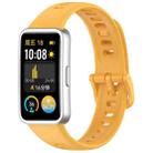 For Huawei Band 9 / 9 NFC / 8 / 8 NFC Nail Button Glossy Silicone Watch Band(Yellow) - 1