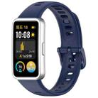 For Huawei Band 9 / 9 NFC / 8 / 8 NFC Nail Button Glossy Silicone Watch Band(Dark Blue) - 1