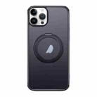 For iPhone 13 Pro MagSafe Holder PC Hybrid TPU Phone Case(Matte Black) - 1