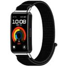 For Huawei Band 9 / 9 NFC / 8 / 8 NFC Nylon Loop Hook and Loop Fastener Watch Band(Black) - 1