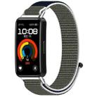 For Huawei Band 9 / 9 NFC / 8 / 8 NFC Nylon Loop Hook and Loop Fastener Watch Band(Grey Blue) - 1