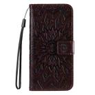 For vivo Y38 / Y200i / T3x Global Embossed Sunflower Pattern Flip Leather Phone Case(Brown) - 2